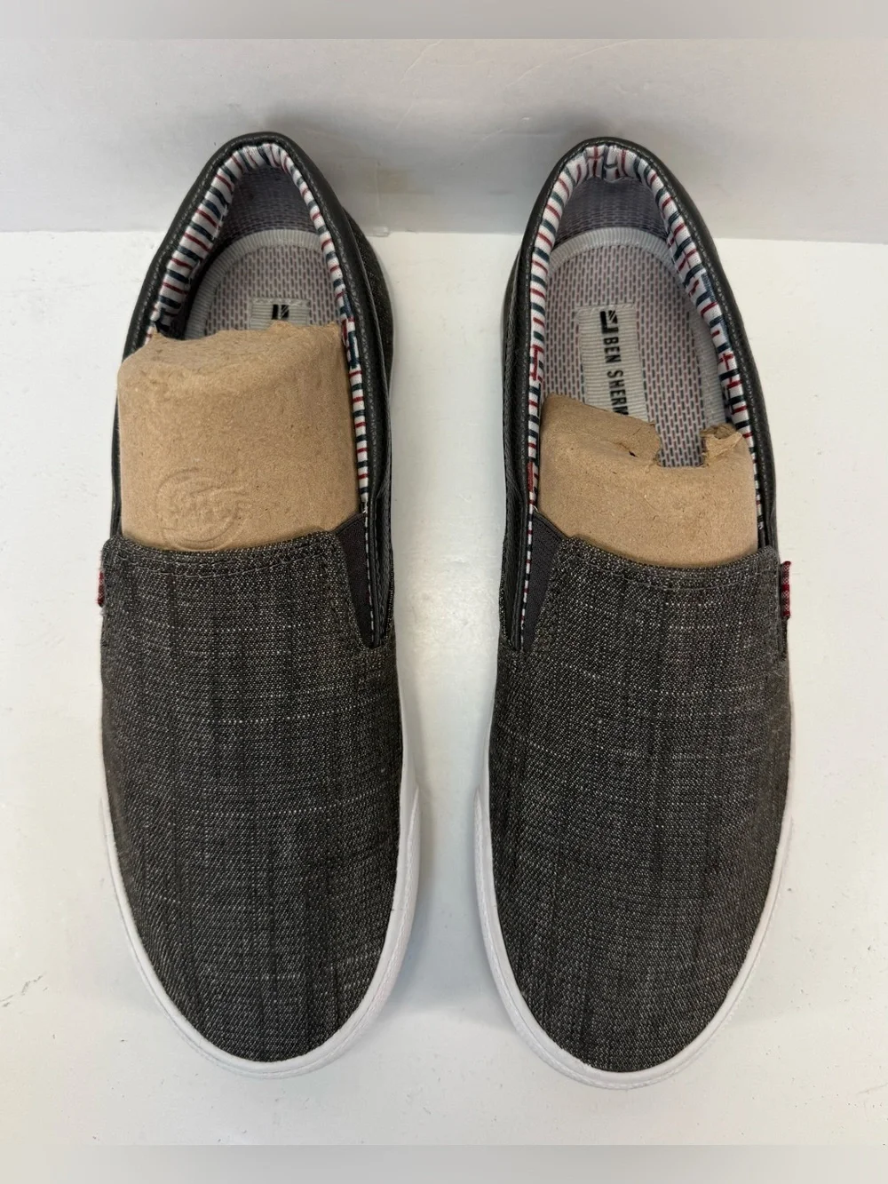 Ben Sherman Percy Men's Slip-On Casual sneaker in Dark Denim Charcoal size 9.5